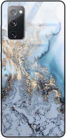 Etui szklane GLASS CASE błękitny marmur Samsung Galaxy S20 FE 