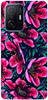 Foto Case Xiaomi 11T / 11T PRO różowo czarne kwiaty