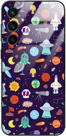 Etui szklane GLASS CASE kolorowy kosmos Samsung Galaxy S23 FE 