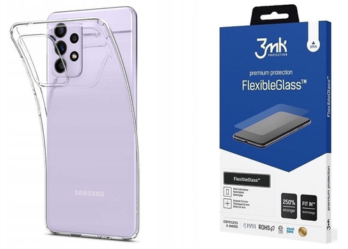 Etui pancerne SPIGEN LIQUID CRYSTAL GALAXY A52 LTE/5G CRYSTAL CLEAR +szkło 3MK FG