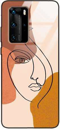 Etui szklane GLASS CASE linearna twarz Huawei P40 PRO 