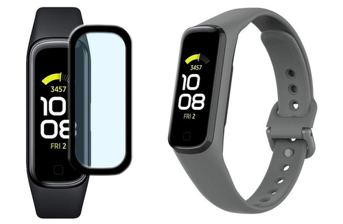 opaska pasek bransoleta SMOOTHBAND Samsung Galaxy FIT 2 R220 szary +szkło 5D