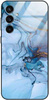 Etui szklane GLASS CASE marmur błękit złoto Samsung Galaxy S23 FE 