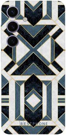 Etui art deco turkusowo-białe na Samsung Galaxy S24