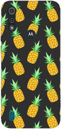 Foto Case Motorola MOTO E6s 2020 ananasy czarne