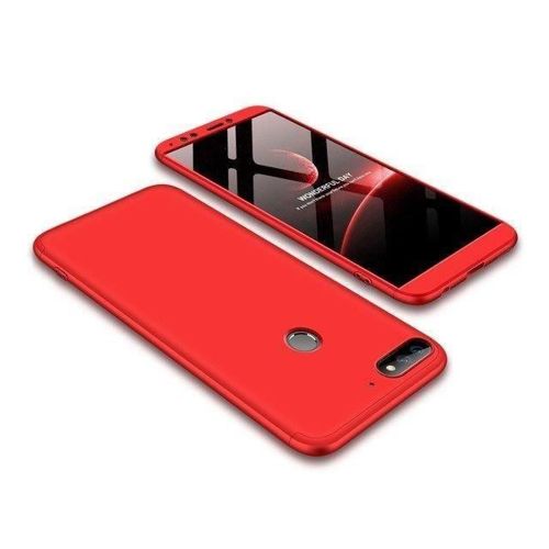 360 Protection etui na całą obudowę przód + tył Huawei Y7 Prime 2018 czerwony