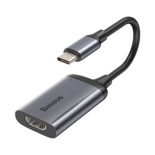 Baseus Enjoyment przejściówka adapter HUB USB Typ C na HDMI 4K / USB Typ C PD do MacBook / PC szary (CAHUB-W0G)