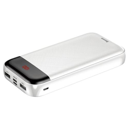 Baseus Mini Cu power bank 20000mAh 2x USB / USB Typ C PD 3A biały (PPALL-CKU02)