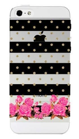 Boho Case Apple Iphone 5 / 5s polka i kwiaki