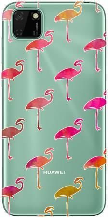 Boho Case Huawei Y5p różowe flamingi