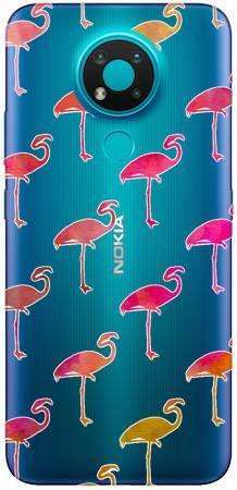 Boho Case Nokia 3.4 różowe flamingi