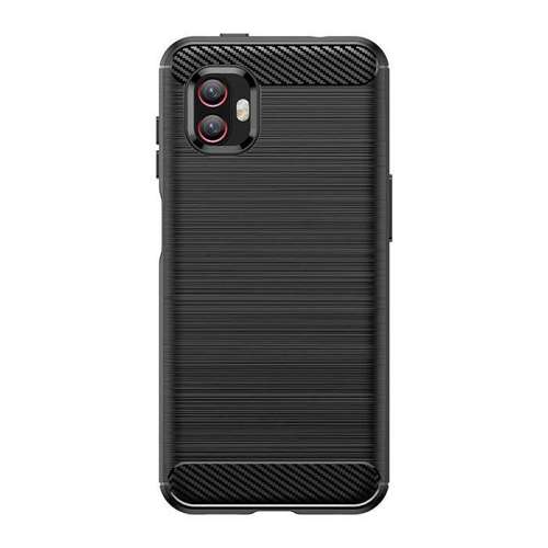 Carbon Case etui Samsung Galaxy XCover 6 Pro elastyczny silikonowy karbonowy pokrowiec czarne