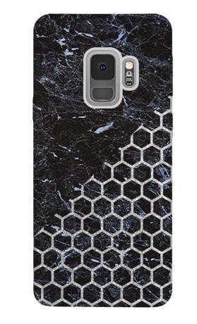 Etui Brokat SHINING czarne sześciokąty na Samsung Galaxy S9