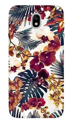 Etui IPAKY Effort tropikalne kwiaty na Samsung Galaxy J7 2017 J730 +szkło hartowane