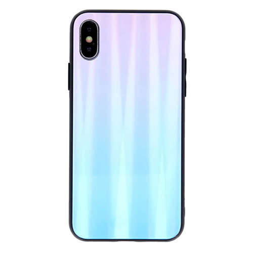 Etui SAMSUNG GALAXY A50 Glass Case Rainbow niebiesko-różowe