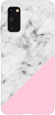 Etui SPIGEN Liquid Crystal biały marmur z pudrowym na Samsung Galaxy S20