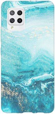 Etui SPIGEN Liquid Crystal turkusowy marmur na Samsung Galaxy A42 5G