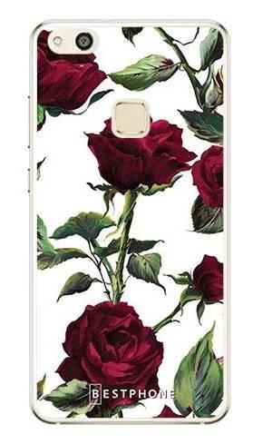 Etui czerwone róże na Huawei P10 Lite
