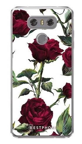 Etui czerwone róże na LG G6