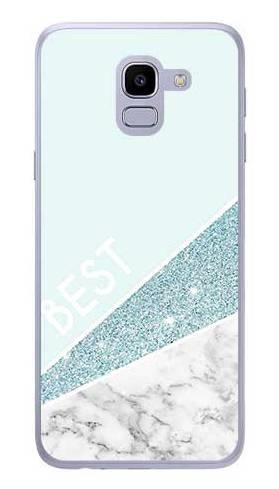 Etui dla przyjaciół friends glitter niebieski na Samsung Galaxy J6 2018
