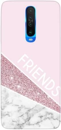 Etui dla przyjaciół friends glitter różowy na Xiaomi Redmi K30 / Pocophone X2