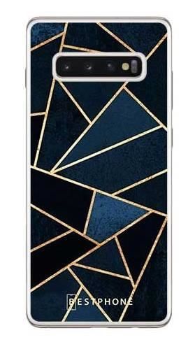 Etui geometria granatowa na Samsung Galaxy S10 Plus