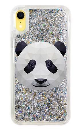 Etui geometryczna panda brokat na Apple iPhone XR V2