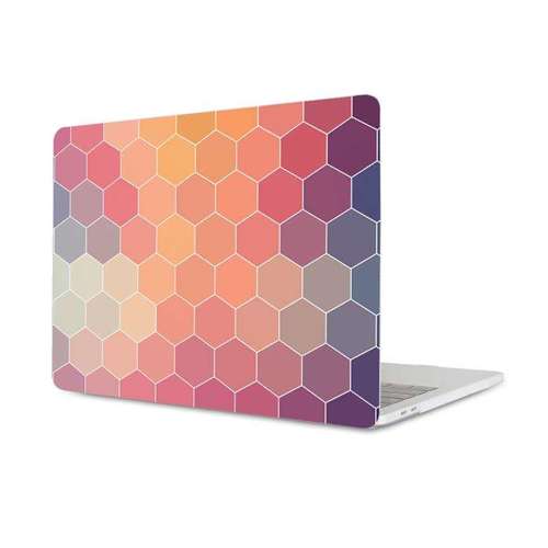 Etui kolorowe heksagony na Apple Macbook PRO 16 A2141
