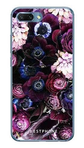 Etui purpurowa kompozycja kwiatowa na Huawei Honor 10