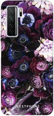 Etui purpurowa kompozycja kwiatowa na Huawei P40 Lite 5G