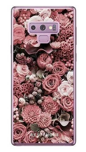 Etui różowa kompozycja kwiatowa na Samsung Galaxy Note 9