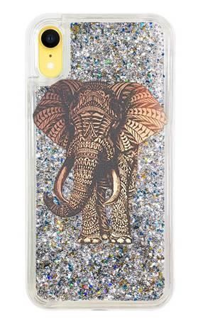 Etui słoń brązowy brokat na Apple iPhone XR V2