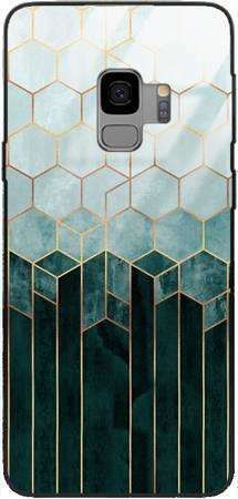 Etui szklane GLASS CASE butelkowy geometryczny Samsung Galaxy S9 