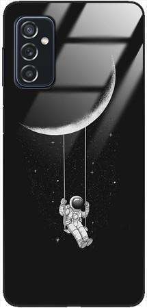 Etui szklane GLASS CASE kosmonauta na huśtawce Samsung Galaxy M52 5G 