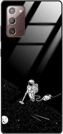 Etui szklane GLASS CASE kosmonauta z odkurzaczem Samsung Galaxy Note 20 