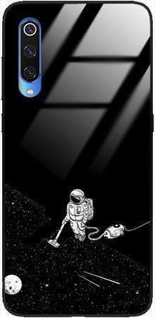 Etui szklane GLASS CASE kosmonauta z odkurzaczem Xiaomi Mi9 