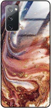 Etui szklane GLASS CASE marmur liguid orange Samsung Galaxy S20 FE 