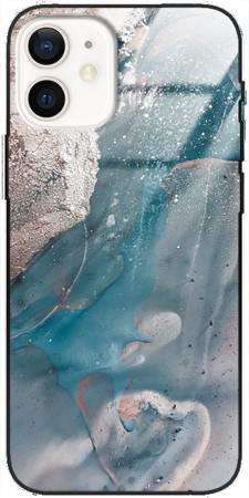 Etui szklane GLASS CASE marmur morski złoto Apple iPhone 12 MINI 