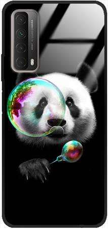 Etui szklane GLASS CASE panda z bańką Huawei P Smart 2021 