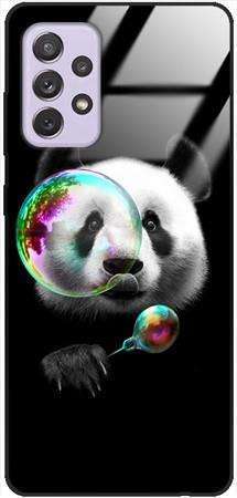Etui szklane GLASS CASE panda z bańką Samsung Galaxy A72 5G 