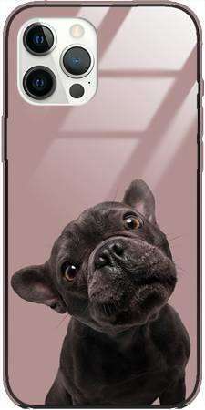 Etui szklane GLASS CASE różowy buldog Apple IPhone 12 Pro Max 