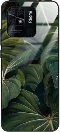 Etui szklane GLASS CASE tropikalne liście Xiaomi Redmi 10C 