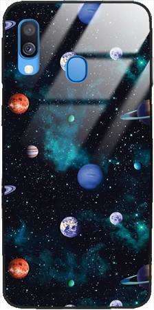 Etui szklane GLASS CASE układ planet  Samsung Galaxy A40 