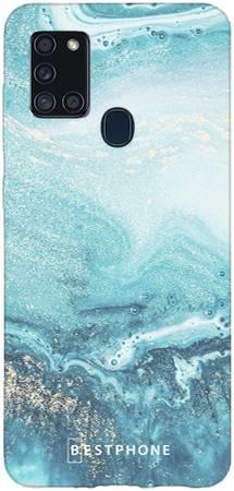 Etui turkusowy marmur na Samsung Galaxy A21s