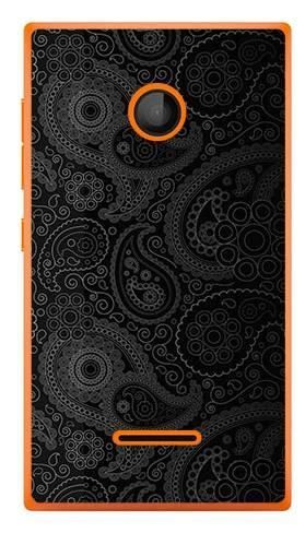 Foto Case Microsoft Lumia 435 czarne wzory boho