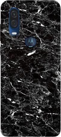 Foto Case Motorola MOTO ONE VISION czarny marmur