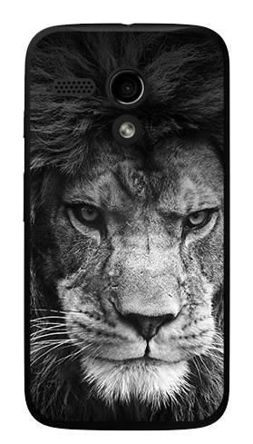 Foto Case Motorola Moto E4 Plus Czarno-biały lew
