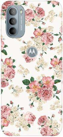Foto Case Motorola Moto G31 / Moto G41 beżowe kwiatki