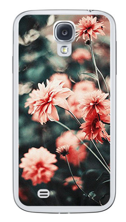 Foto Case Samsung GALAXY S4 i9500 pomarańczowe kwiaty