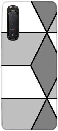 Foto Case Sony Xperia 5 II szare geometryczne wzory